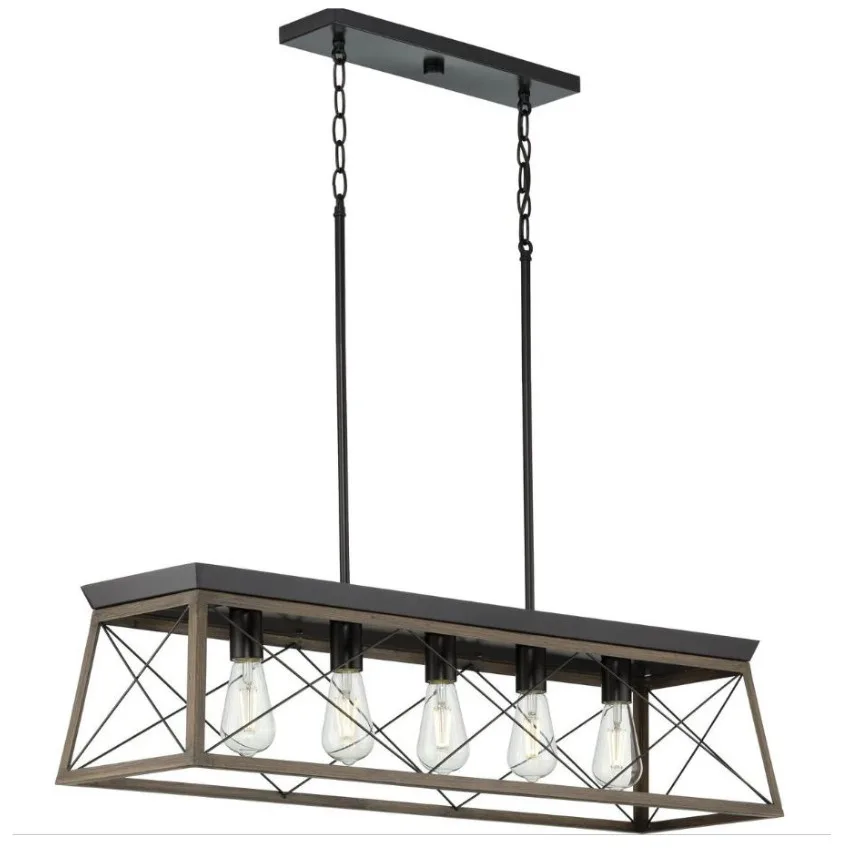 SUSPENDU 5-L LINÉAIRE BOIS ET BRONZE- BRIARWOOD P400048-020