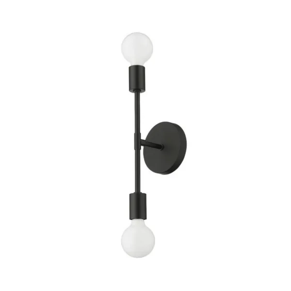black 2-l vanity wall mount- MODERNIST 731-2S-MB