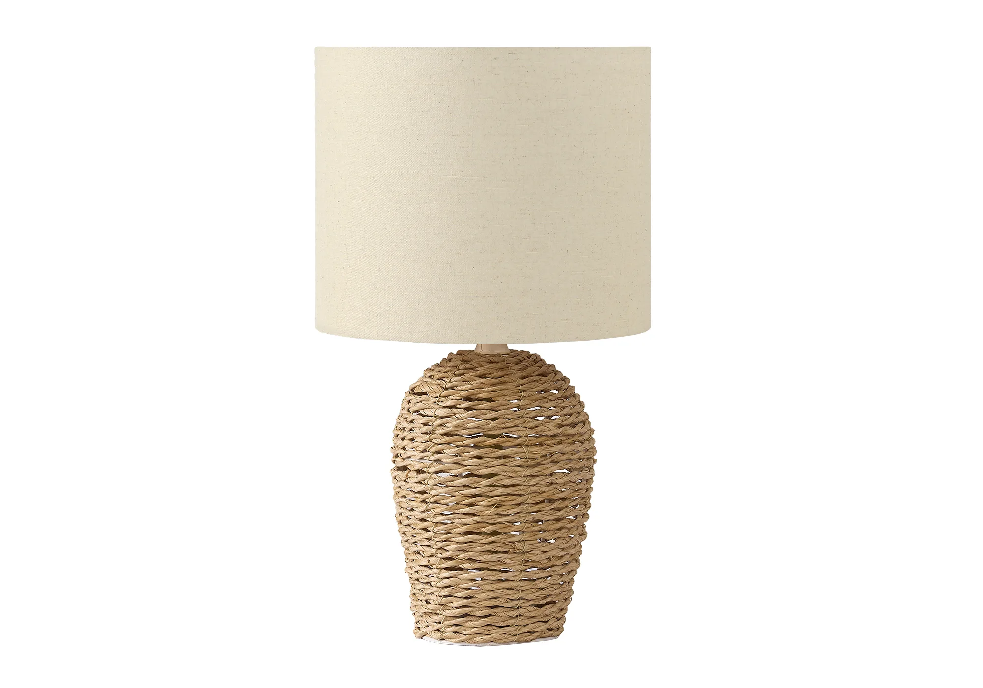 Élevez votre décoration casual et transitionnelle avec notre lampe de table élégante de 17 po de hauteur, dotée d'une base en rotin naturel chic et d'un abat-jour en tissu beige doux. Cette pièce d'éclairage décoratif est idéale pour être placée sur une table d'appoint, une table de chevet, ou une console, ajoutant une ambiance rustique sophistiquée à votre salon, chambre ou bureau à domicile. Conçue avec une base à finition texturée en matériau de rotin tissé naturel, cette lampe ne sert pas seulement un objectif fonctionnel, mais insuffle également une esthétique tendance à votre espace. L'interrupteur à molette marche/arrêt permet une utilisation facile avec une ampoule standard de 60 W (non incluse), pour illuminer vos alentours sans effort. Pour une tranquillité d'esprit supplémentaire, nous incluons une garantie limitée de 2 ans contre les défauts de fabrication, garantissant que votre solution d'éclairage élégante résistera à l'épreuve du temps. Illuminez votre intérieur avec cette lampe en rotin noir et son abat-jour moderne en mélange de lin beige pour créer une atmosphère chaleureuse dans votre coin lecture ou simplement ajouter une touche d'élégance à votre décoration.