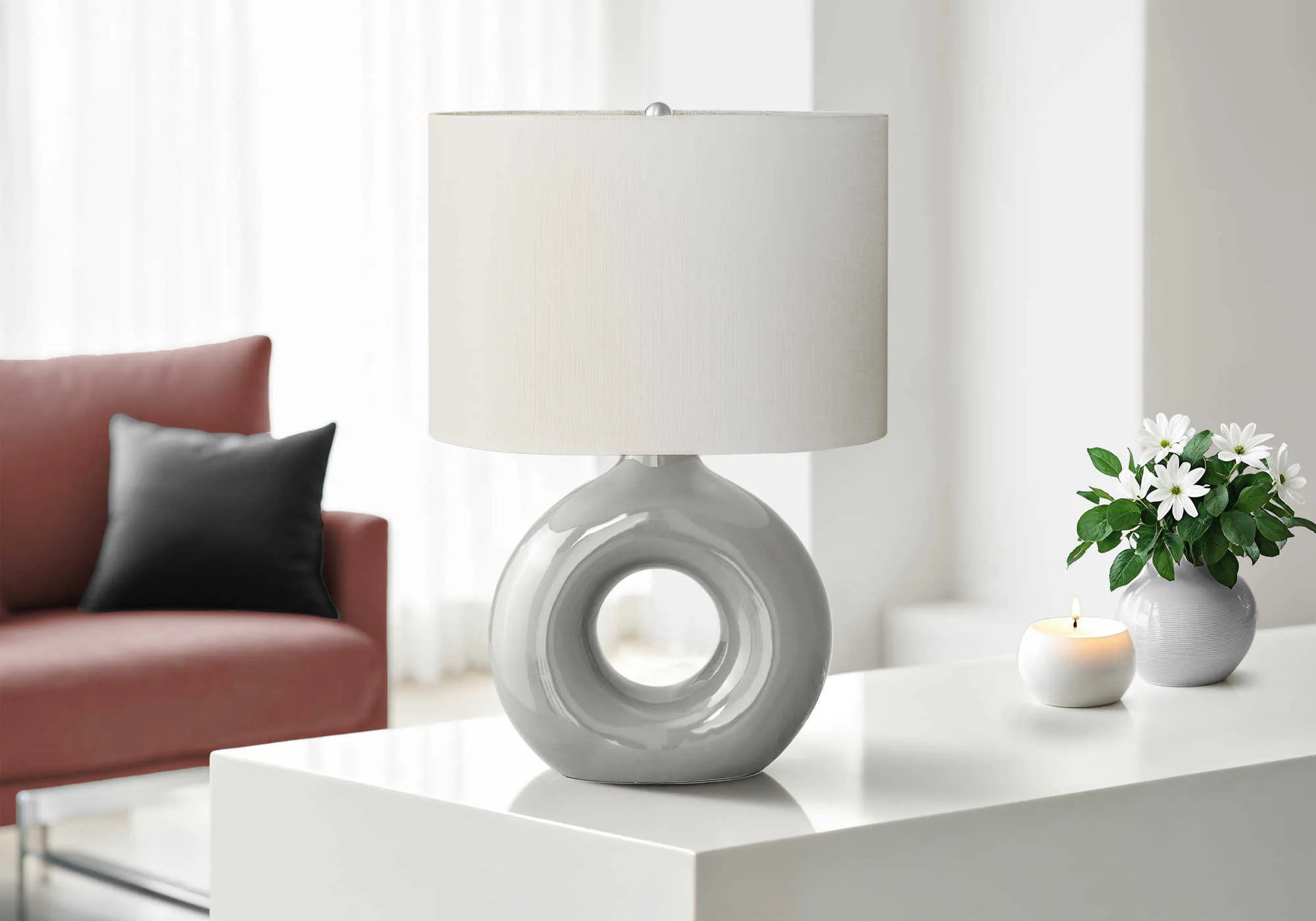 LAMPE DE TABLE GRISE - I 9668 - Image 3