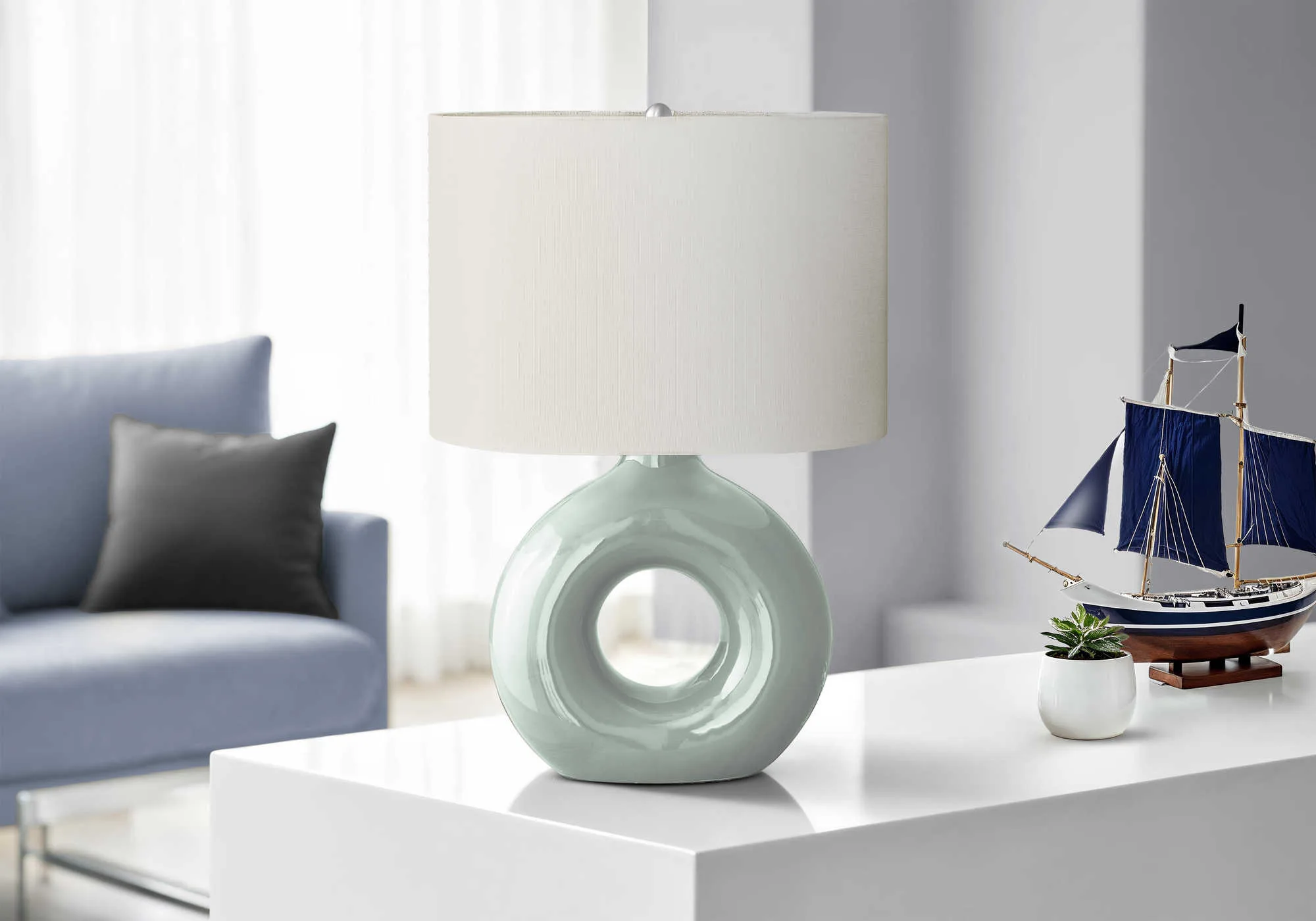 LAMPE DE TABLE VERTE- I9671 - Image 2