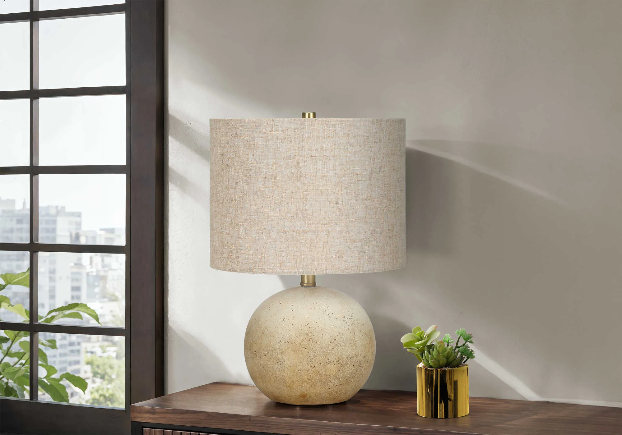 LAMPE DE TABLE BEIGE BETON - I 9718 - Image 2