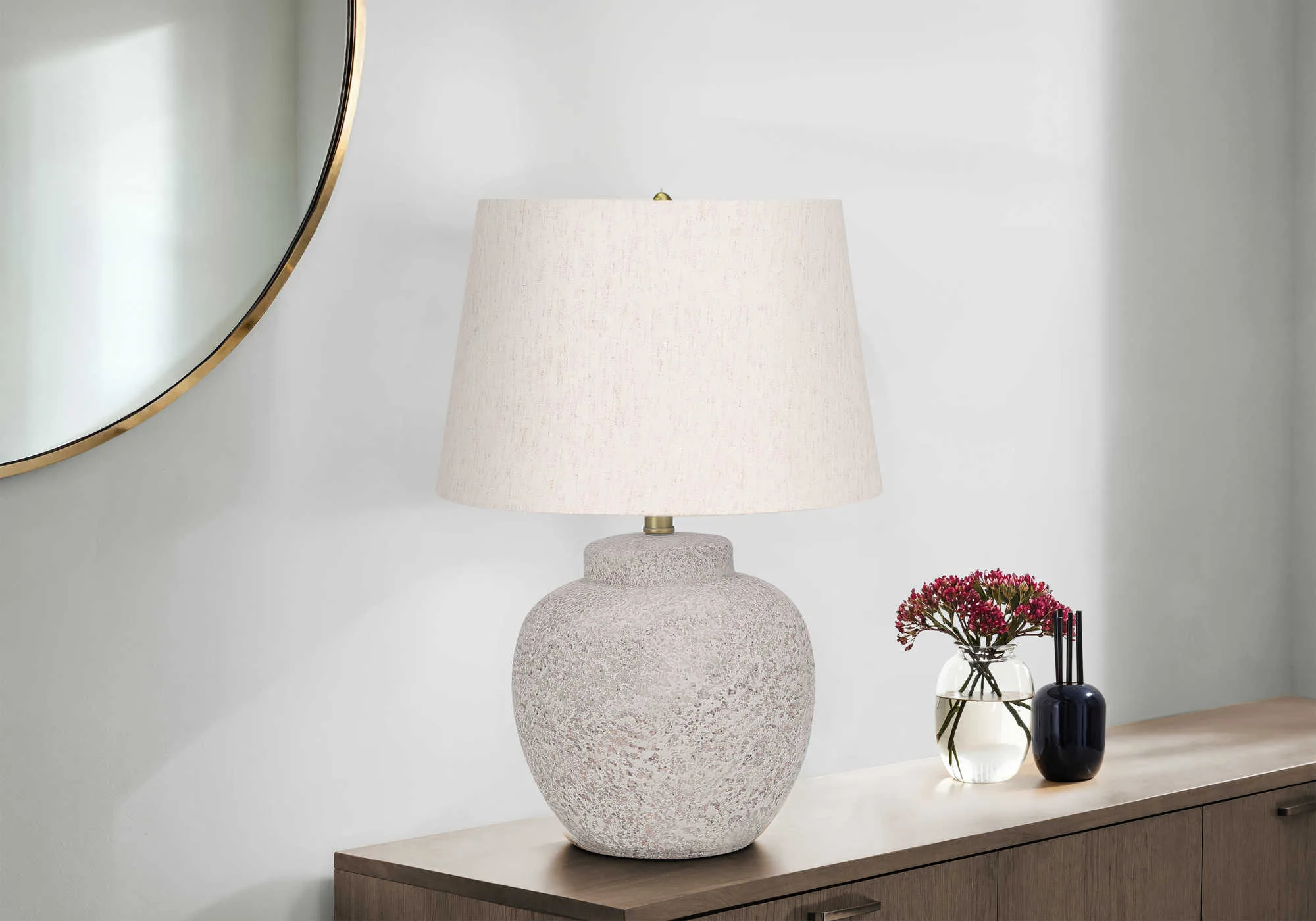 LAMPE DE TABLE CREME BÉTON- I 9732 - Image 2