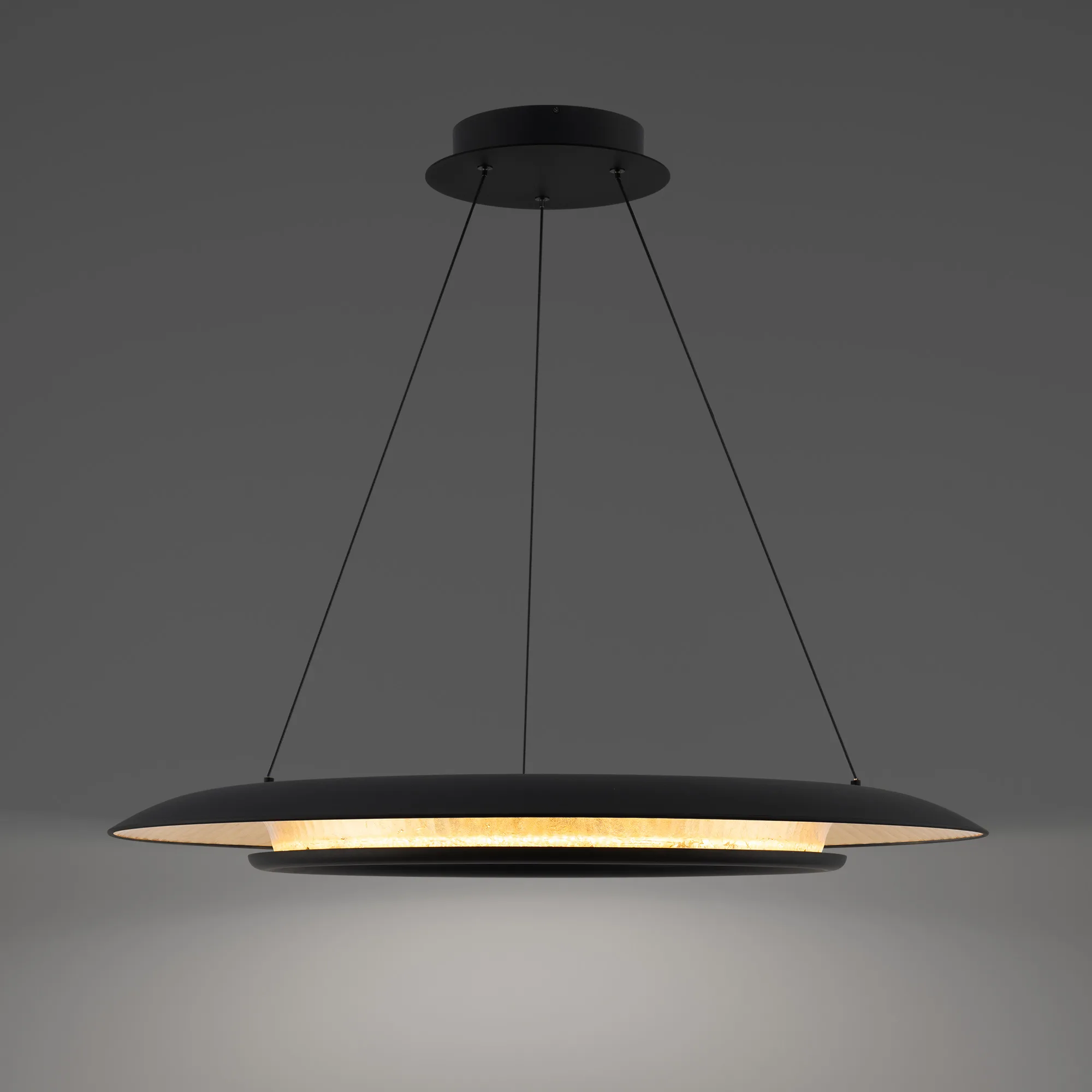 SUSPENDU DEL NOIR ET LAITON-CENTER STAGE PD404632BK-GL - Image 3
