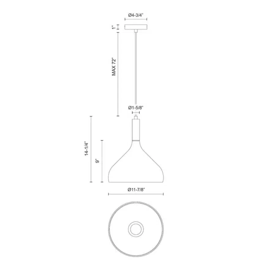 SUSPENDU SIMPLE LAITON- BELLEVIEW PD532312AGOP - Image 2