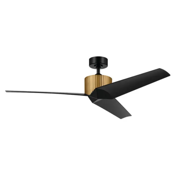 BLACK AND BRASS 56" CEILING FAN - ALMERE 330130NBR