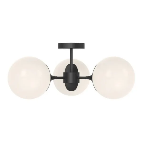 BLACK 3-L SEMI FLUSH MOUNT- NOUVEAU SF505326MBOP