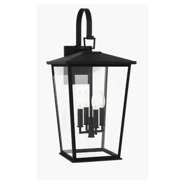 BLACK 4-L OUTDOOR WALLMOUNT- LINTON GLO1424TXB