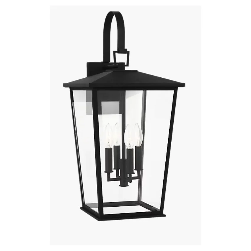BLACK 4-L OUTDOOR WALLMOUNT- LINTON GLO1424TXB
