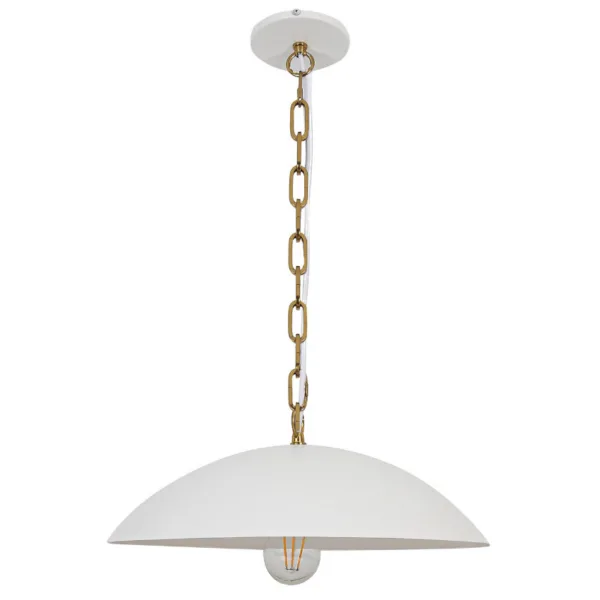 SUSPENDU BLANC ET LAITON- OFELIA OFE-151P-MW-AGB