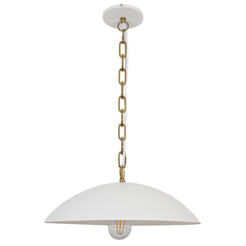 SUSPENDU BLANC ET LAITON- OFELIA OFE-151P-MW-AGB