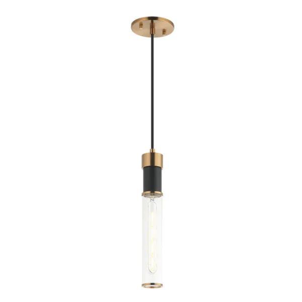 SUSPENDU SIMPLE NOIR ET LAITON- TUBO C61201MBAG