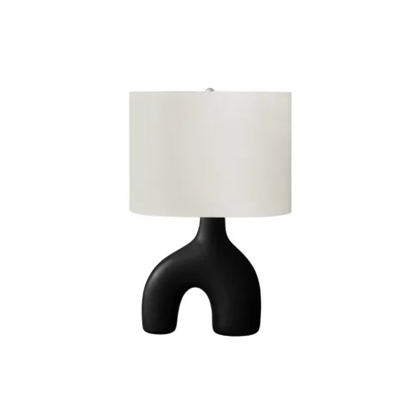 LAMPE DE TABLE NOIRE ET IVOIRE- I 9666