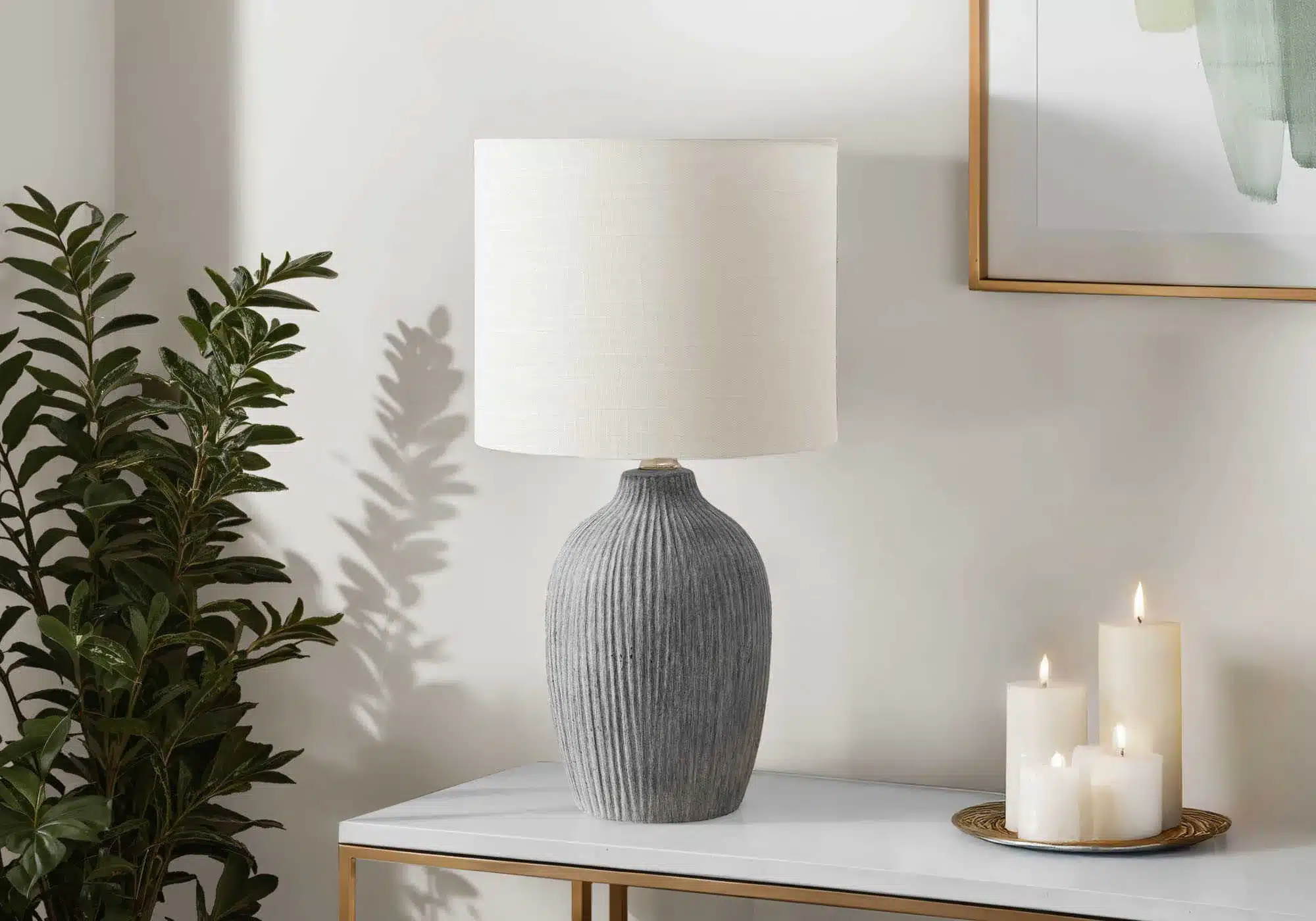 LAMPE DE TABLE GRIS- I 9785 - Image 2