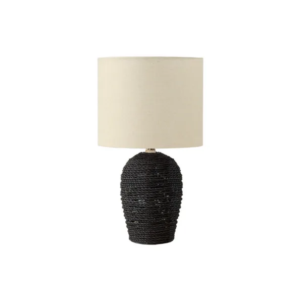 LAMPE DE TABLE NOIR ROTIN- I 9853