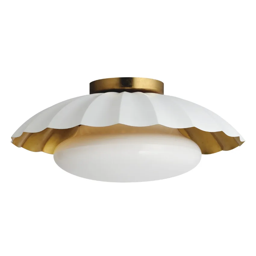 PLAFONNIER BLANC ET OR- PRIMROSE 18059MWGL