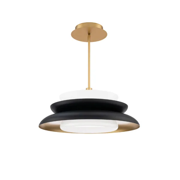SUSPENDU DEL NOIR ET LAITON- CAPTULET PD406624-TWA-BK-GO