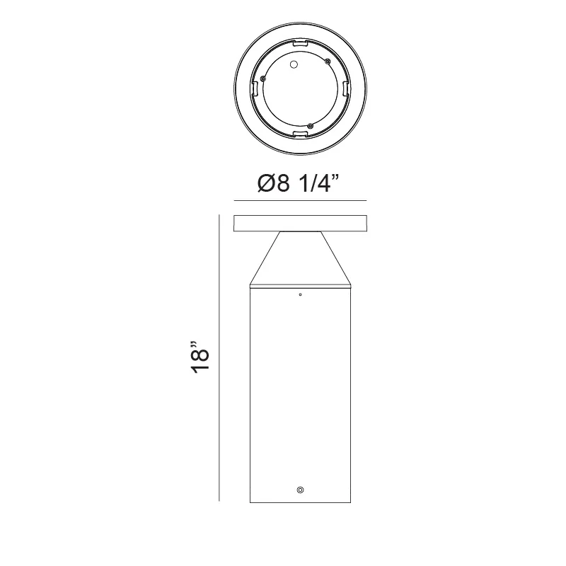 BLACK LED OUTDOOR BOLLARD- CREMINI E21718MB - Image 2