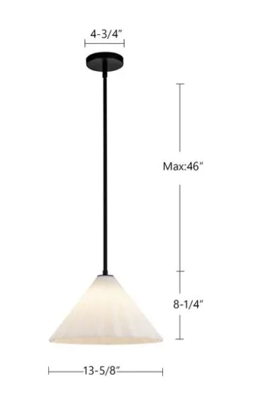 BLACK SINGLE PENDANT- SERENA PD451814MBOP - Image 2