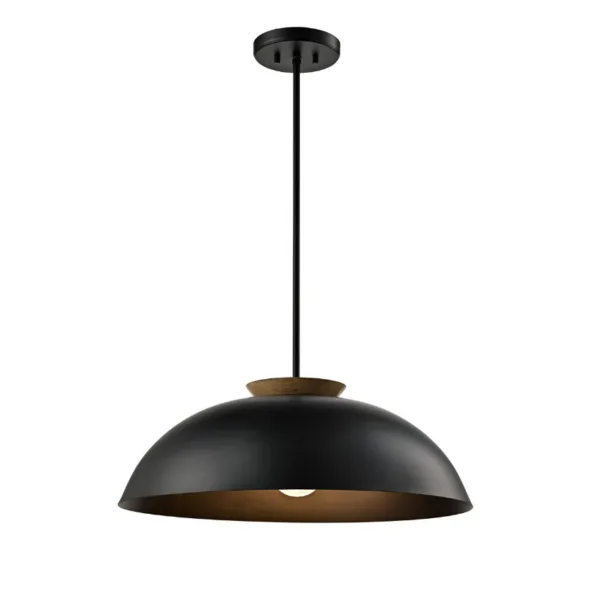 SUSPENDU NOIR ET BOIS BERGEN DVP36808EB-NW