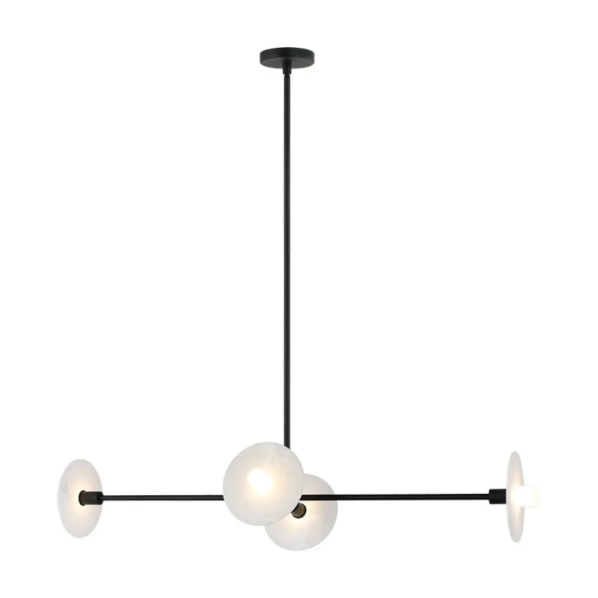 SUSPENDU LINÉAIRE 4-L NOIR- MONUMENT C42604MB
