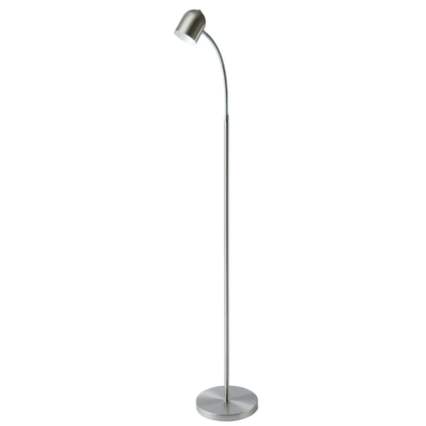 LAMPE DE PLANCHER/LECTURE SATIN NICKEL- 123LEDF-SC