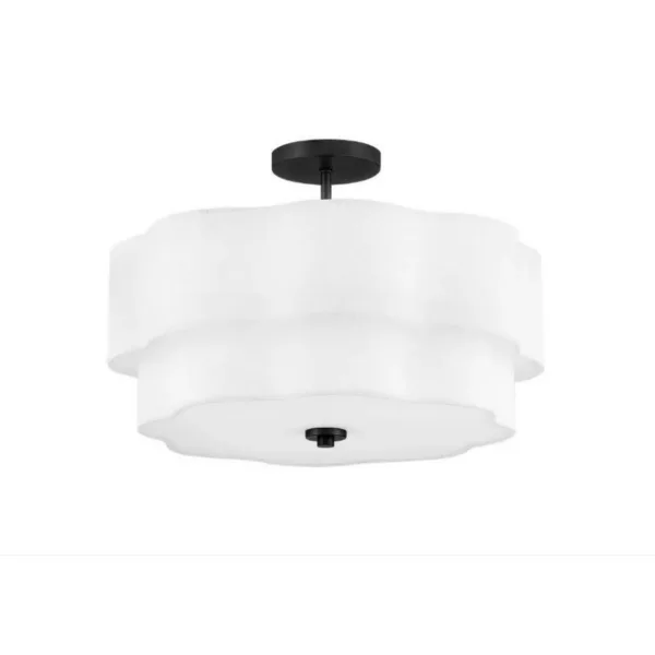 SEMI PLAFONNIER 4-L NOIR- GWEN 47733BK