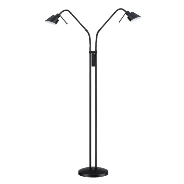 LAMPE DE PLANCHER 2-L NOIR-OLSO TWINS FL4048-2BLK
