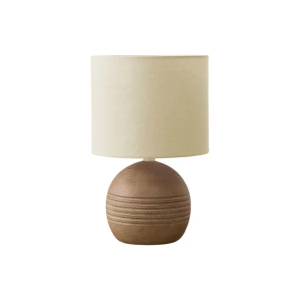 LAMPE DE TABLE BRUN RESINE / BEIGE- I 9793