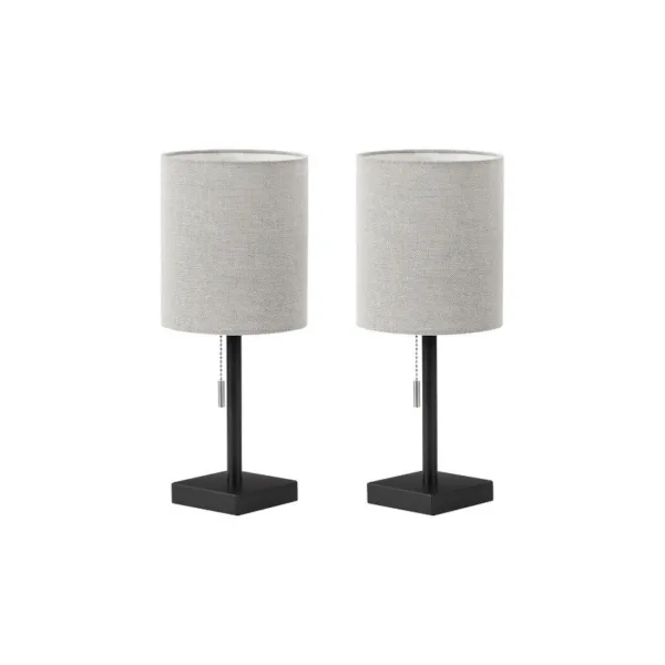 LAMPE DE TABLE NOIR-GRIS-USB- I 9960