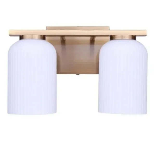BRASS 2-L VANITY LIGHT- BRAM IVL1241A02GD