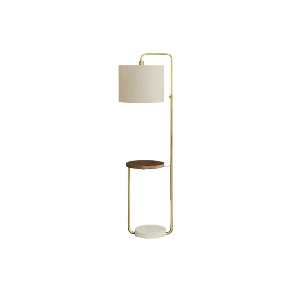 LAMPE SUR PIED LAITON METAL/BEIGE/USB- I 9754